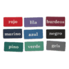 Colores de las placas identificativas con plástico bicapa
