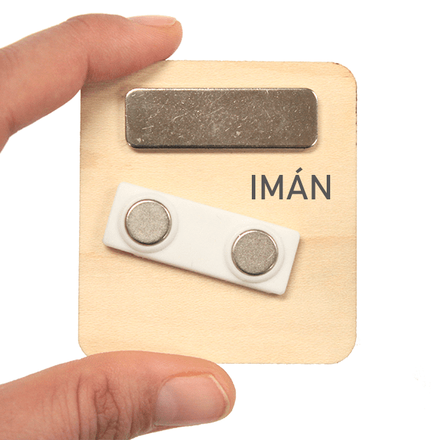 Chapa identificativa con imán