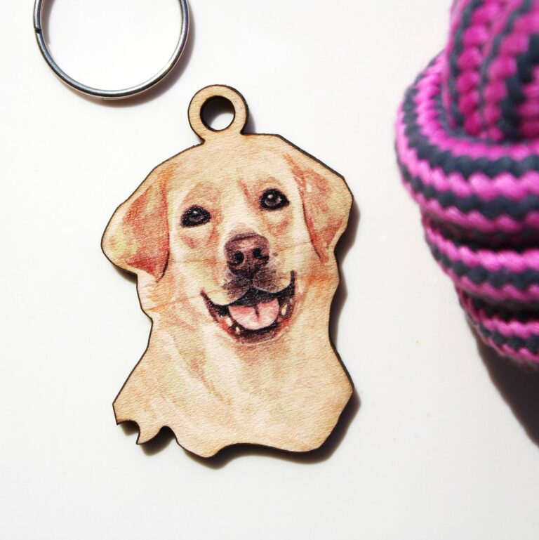 Parte frontal de una placas para perros con nombre