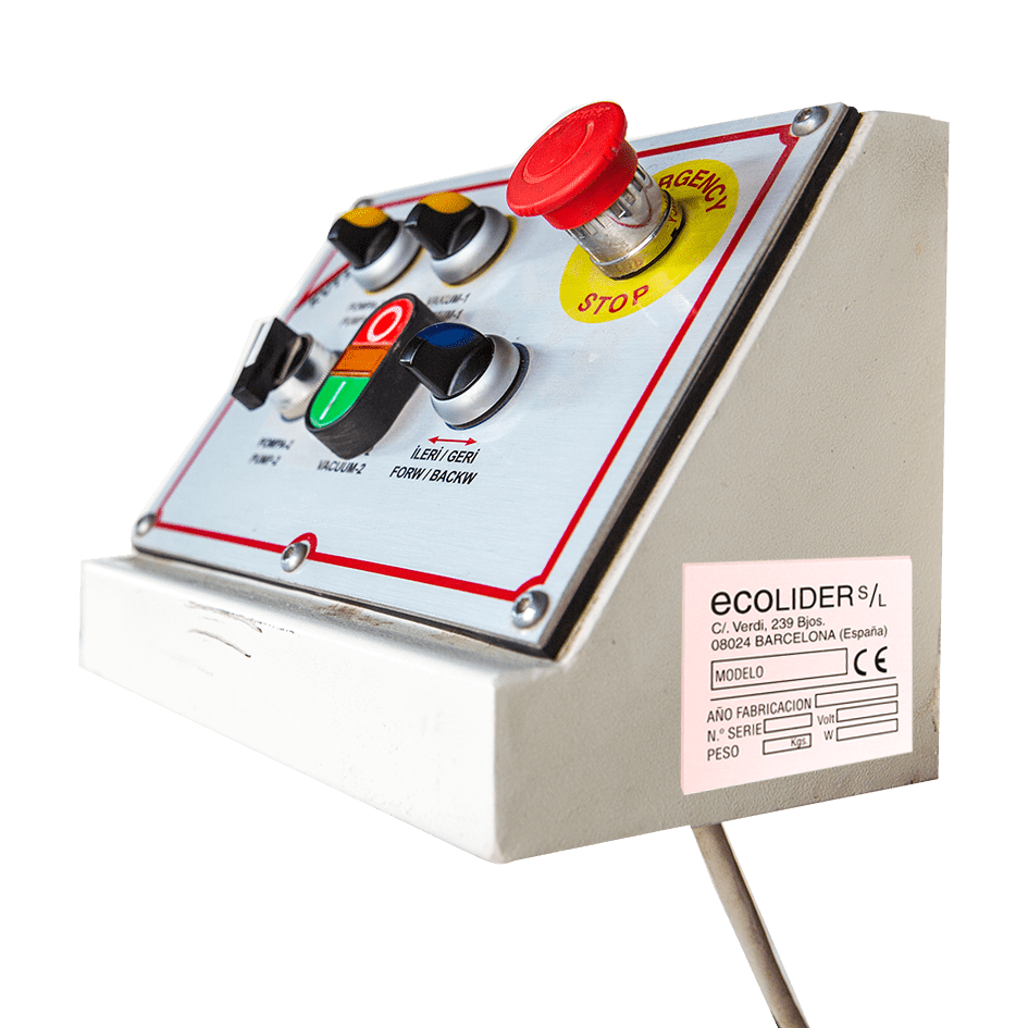 Placa de características de aluminio impresa para maquinaria industrial