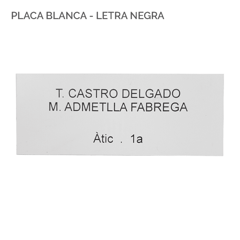 Placa plateada para buzón