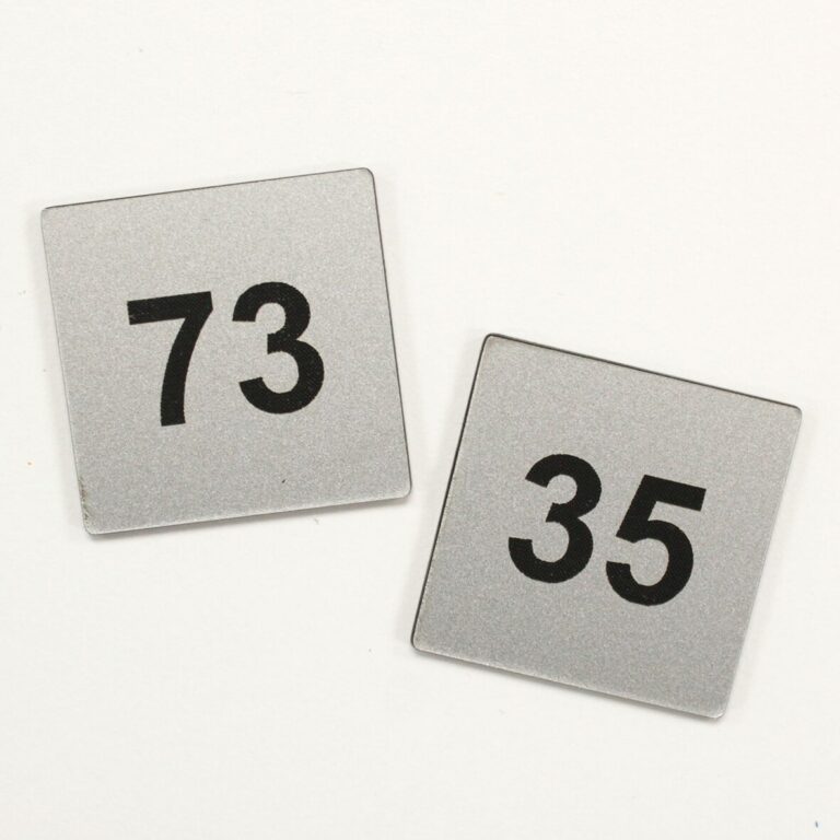 Placa numerada plata