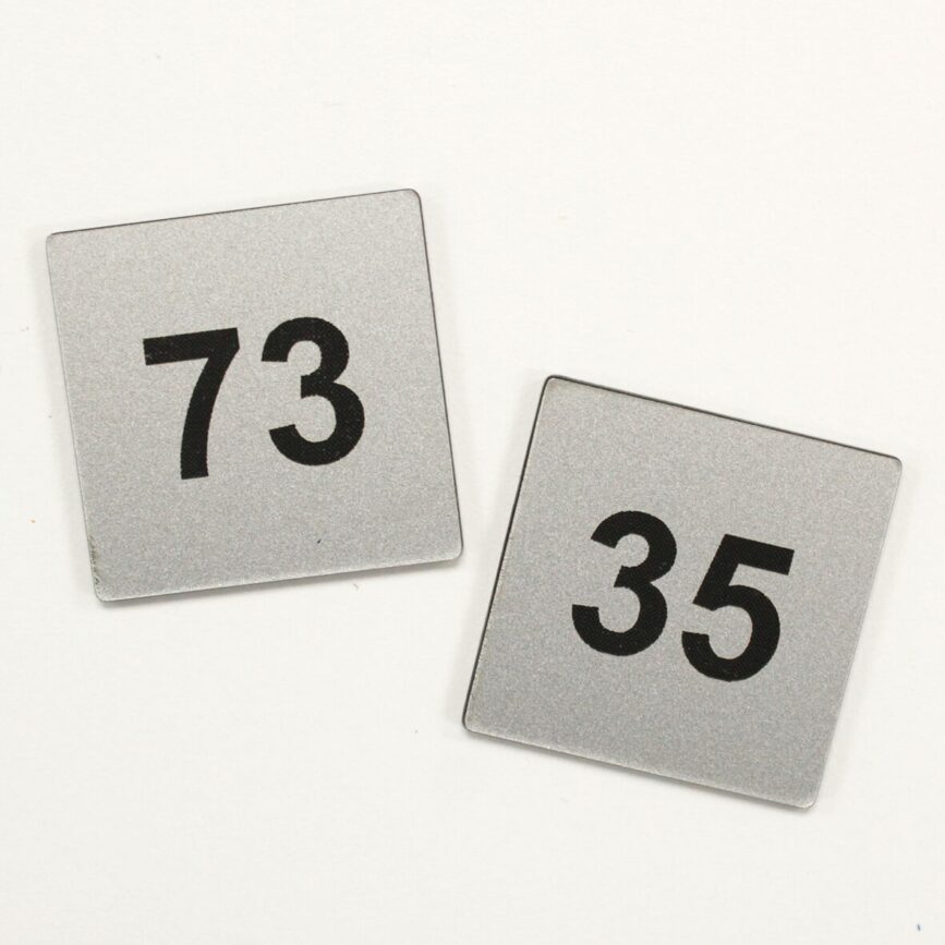 Placa numerada plata