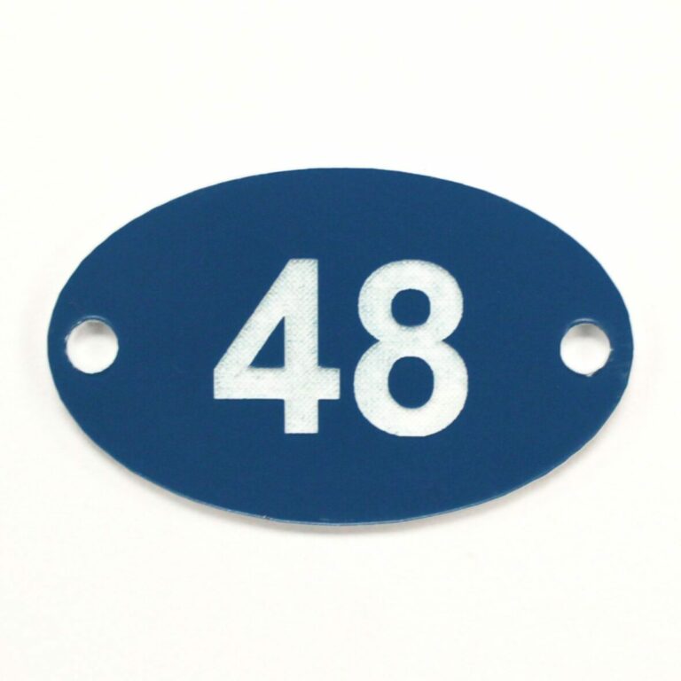 Placa numerada ovalada