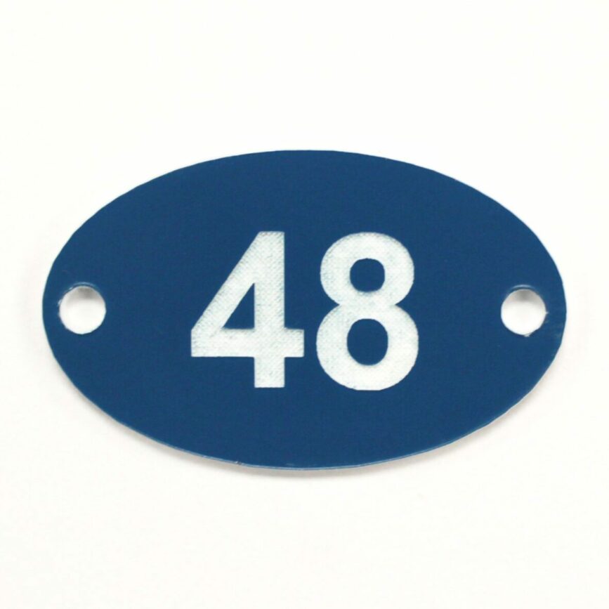 Placa numerada ovalada