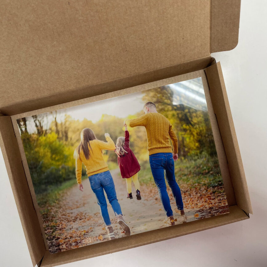 placa personalizada con foto metacrilato
