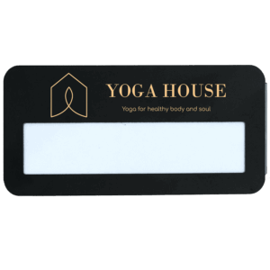 Placa identificativa reutilizable de aluminio negro