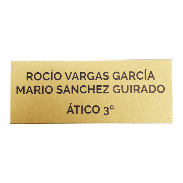 Placa para buzón