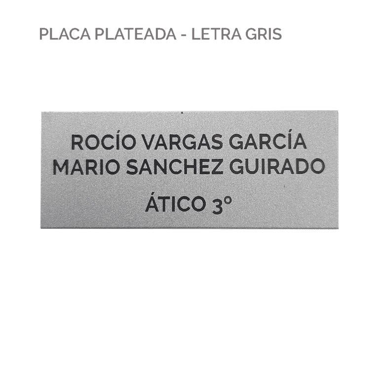 Placa para buzón