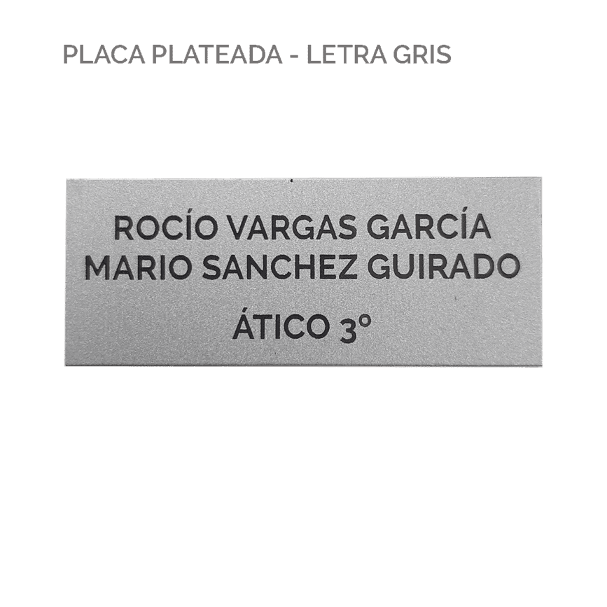 Placa para buzón