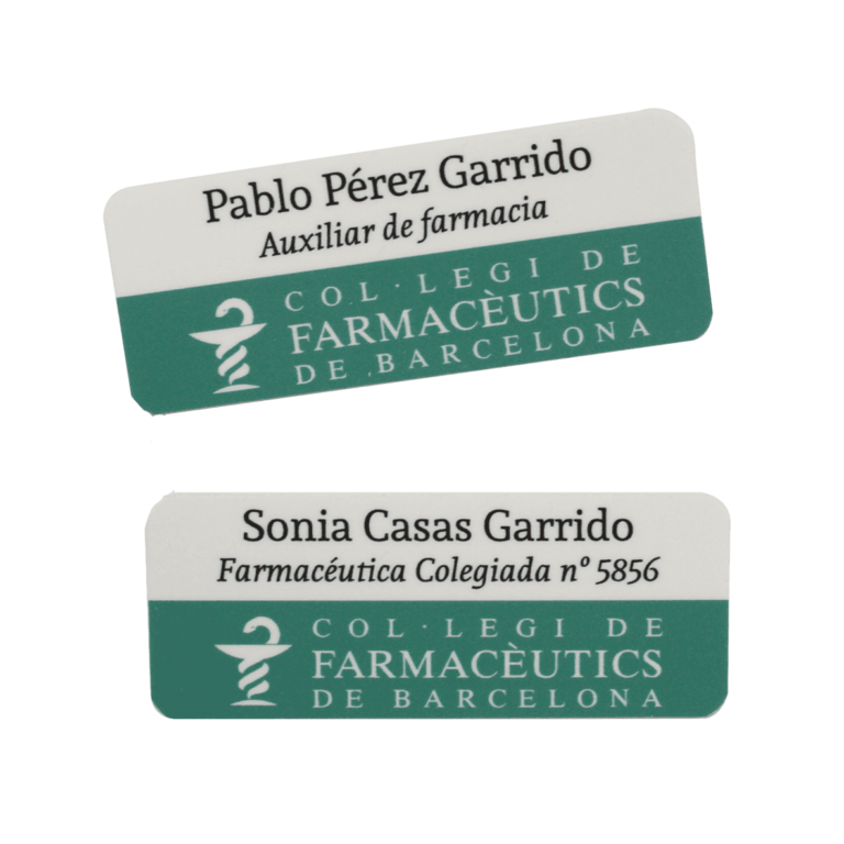 Placa identificativa de PVC para farmacias