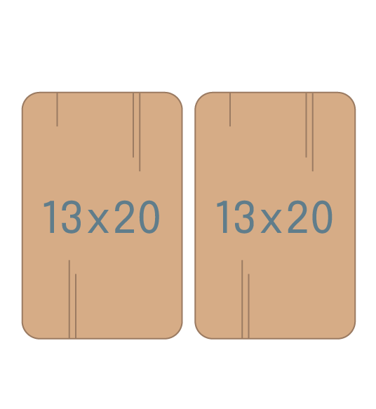 Madera pequeña a 2 caras