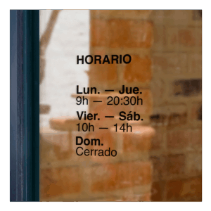 Horario personalizado en vinilo