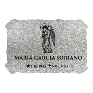 Placa funeraria imitación mármol