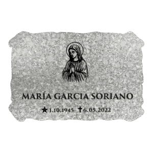 Placa mortuoria VIRGEN imitación mármol