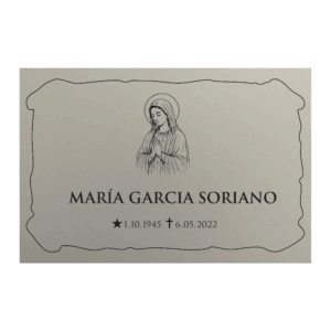 Placa funeraria VIRGEN