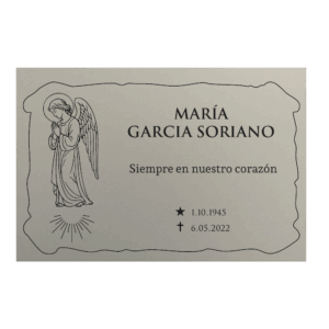 Placa funeraria ÁNGEL RESPLANDOR