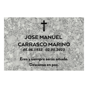 Placa funeraria MINIMAL imitación mármol