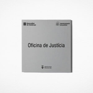 Placa oficial per a òrgans judicials de la Generalitat CAT