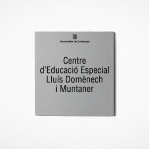 Placa oficial per a Serveis de la Generalitat Catalunya