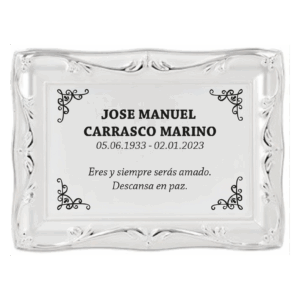 Placa funeraria ENCAJE MARCO