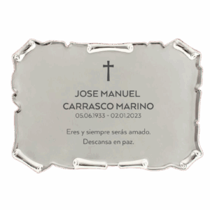 Placa funeraria MINIMAL PERGAMINO