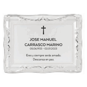 Placa funeraria MINIMAL MARCO
