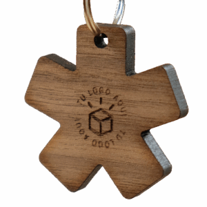 Llaveros de madera personalizados a doble cara