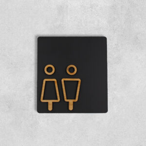 Placas de señalética para baños