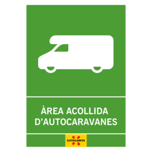 Placa distintiu per a Àrees d’Acollida d’Autocaravanes