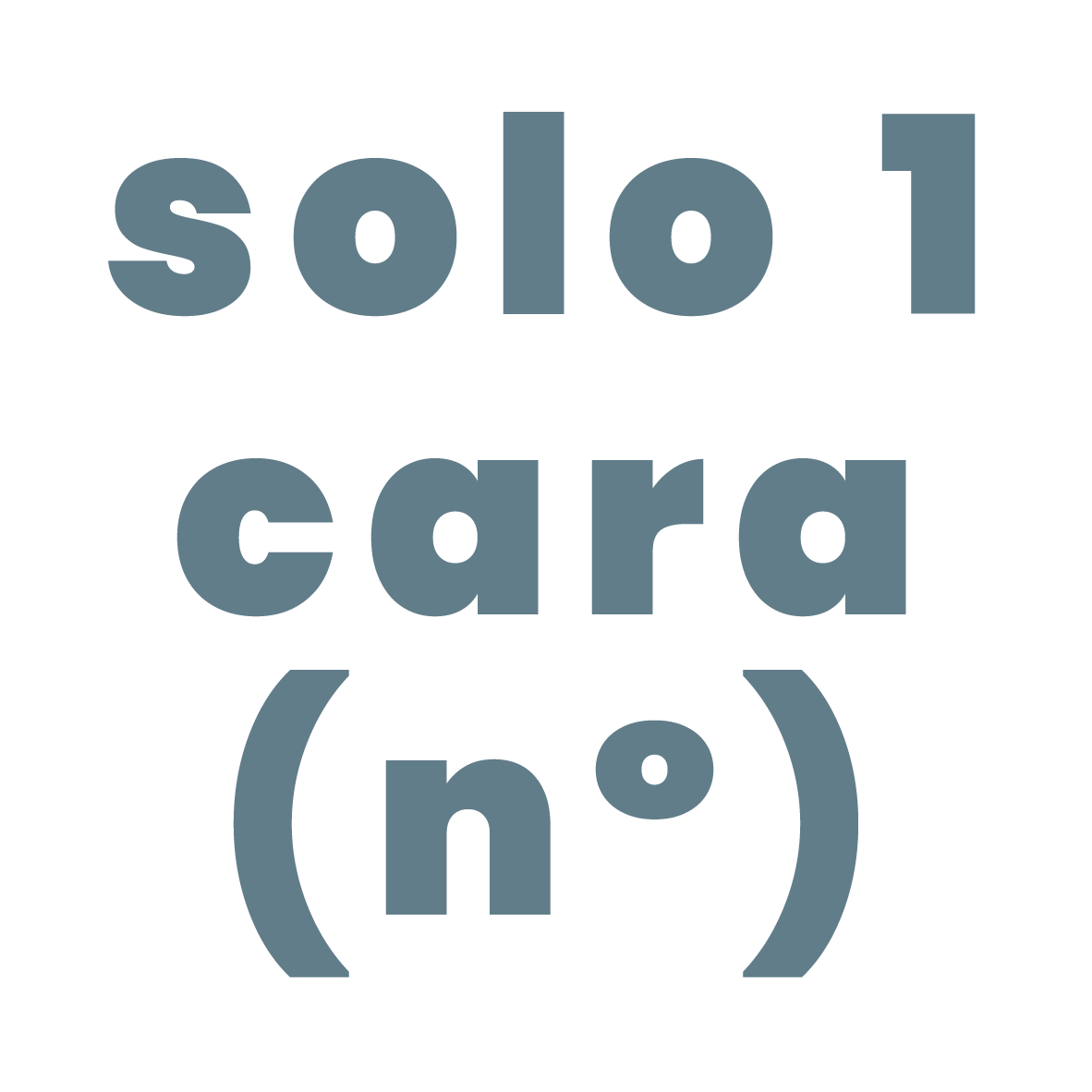 1 cara (número)