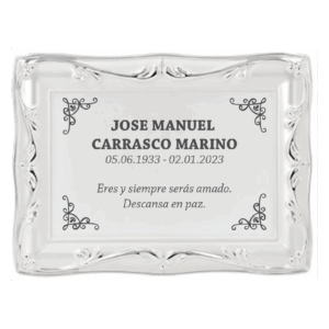 Placa funeraria ENCAJE MARCO